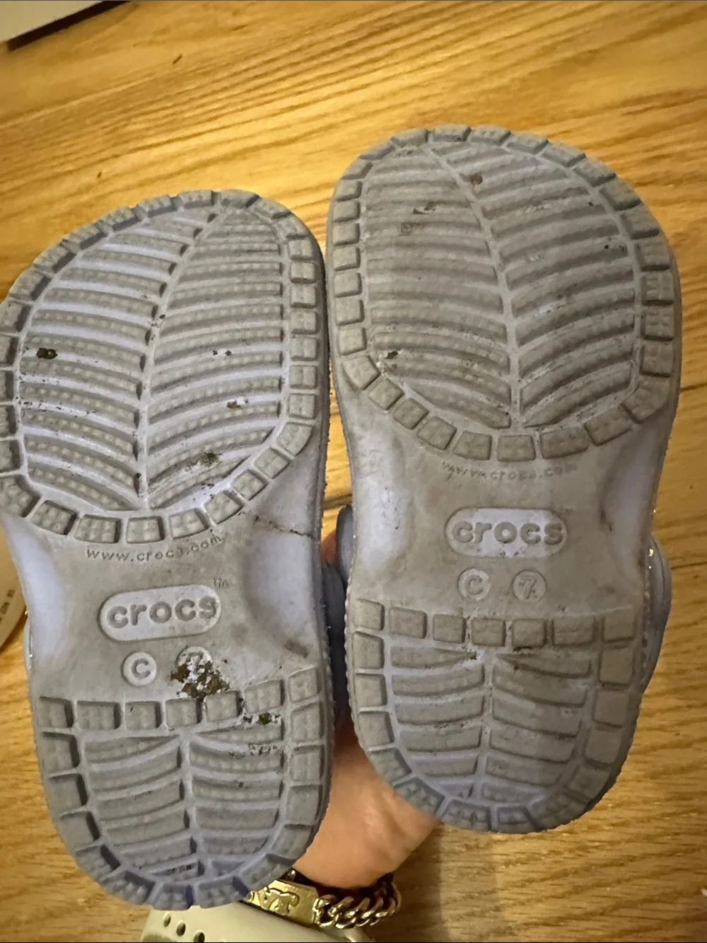 CROCS Kids Glitter Lilac Clog Sandals